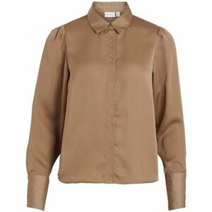 Blúzka Vila Shirt Renny L/S - Walnut vyobraziť