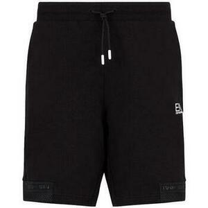 Šortky/Bermudy Ea7 Emporio Armani Tonal Tape Logo Series Board Shorts - Black vyobraziť