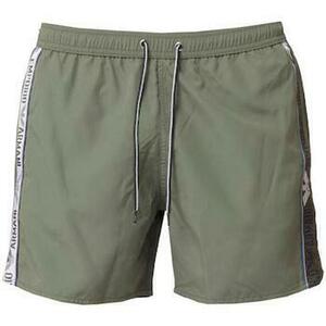 Plavky Emporio Armani Beach Tape Logo Swim Shorts - Military Green vyobraziť