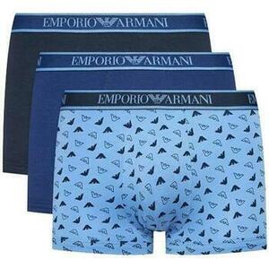 Boxerky Emporio Armani 3 Pack Stretch Cotton Trunks Blue vyobraziť