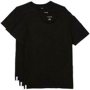 Tričká a polokošele Lacoste Lounge 3 Pack Plain Stretch Cotton T-Shirts Black vyobraziť