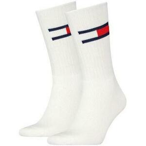 Ponožky Tommy Hilfiger 2 Pack Flag Logo Socks White vyobraziť