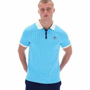 Tričká a polokošele Fila BB1 Classic Striped Polo Shirt Cyan Blue vyobraziť