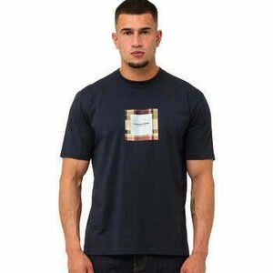 Tričká a polokošele Marshall Artist Carter Check Box Logo T-Shirt Navy vyobraziť