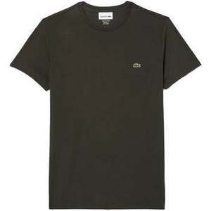 Tričká a polokošele Lacoste Cotton Pima Crew Neck T-Shirt Dark Khaki Green vyobraziť