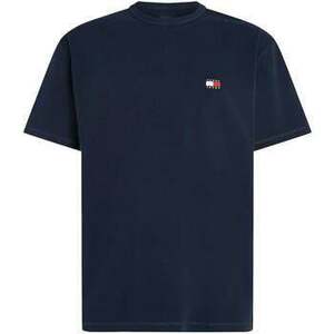 Tričká a polokošele Tommy Jeans Badge Crew T-Shirt Dark Night Navy vyobraziť