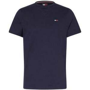 Tričká a polokošele Tommy Jeans Slim Rib T-Shirt Dark Night Navy vyobraziť