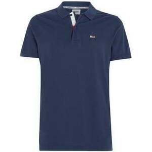 Tričká a polokošele Tommy Jeans Slim Flag Placket Polo Shirt Twilight Navy vyobraziť