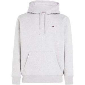 Mikiny Tommy Jeans Fleece Hoodie Light Grey Heather vyobraziť