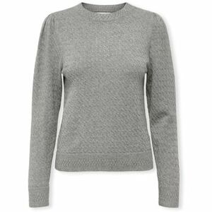 Svetre Only Katia Life Knit L/S - Medium Grey Melange vyobraziť