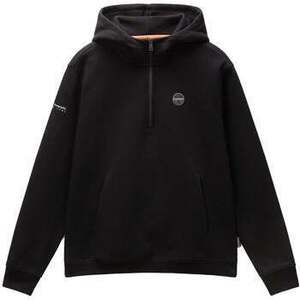 Mikiny Napapijri Badge Quarter Zip Hoodie Black vyobraziť