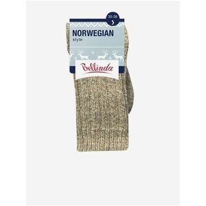 Béžové unisex zimné ponožky Bellinda NORWEGIAN STYLE SOCKS vyobraziť