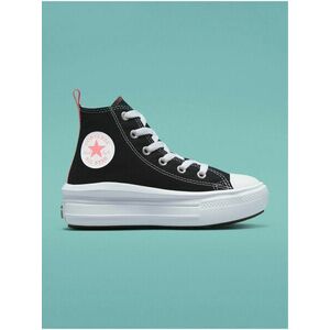 Čierne detské členkové tenisky na platforme Converse Chuck Taylor All Star vyobraziť