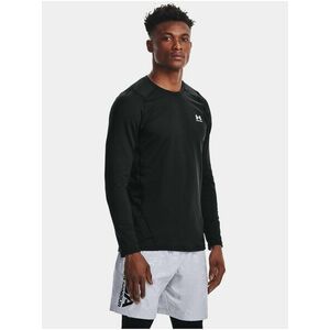 Čierne športové tričko Under Armour UA CG Armour Fitted Crew vyobraziť