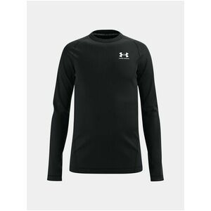 Čierne chlapčenské športové tričko s dlhým rukávom Under Armour CG Armour vyobraziť