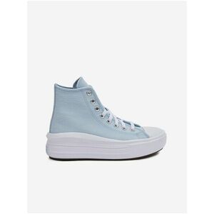 Svetlomodré dievčenské členkové tenisky na platforme Converse Chuck Taylor All Star vyobraziť