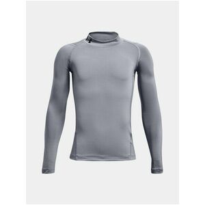 Šedé chlapčenské tričko Under Armour UA HG Armour Mock LS vyobraziť