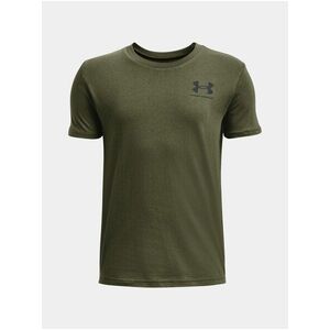 Kaki tričko Under Armour UA B SPORTSTYLE LEFT CHEST SS vyobraziť