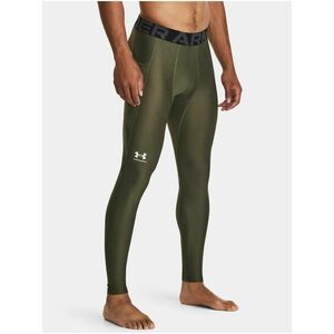 Kaki športové legíny Under Armour UA HG Armour Leggings vyobraziť