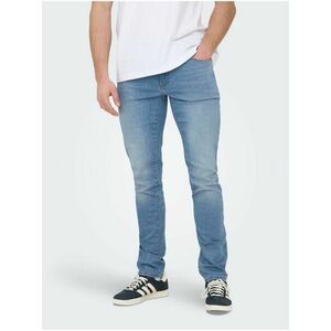 Svetlomodré pánske slim fit džínsy ONLY & SONS Loom vyobraziť