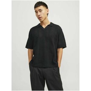 Čierna polokošeľa Jack & Jones vyobraziť