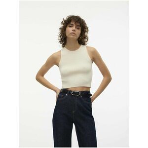 Béžový dámsky crop top Vero Moda Ginny vyobraziť