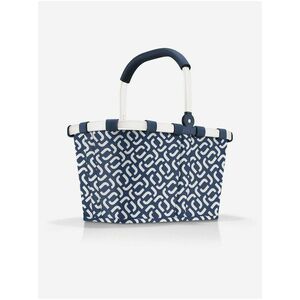 Tmavomodrý vzorovaný nákupný košík Reisenthel Carrybag Frame Signature Navy vyobraziť