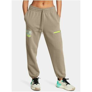 Svetlo hnedé tepláky Under Armour Pjt Rck Q1 HW Terry Pant vyobraziť