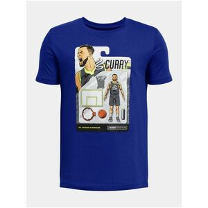 Tmavomodré tričko Under Armour Curry Animated Tee 1 vyobraziť