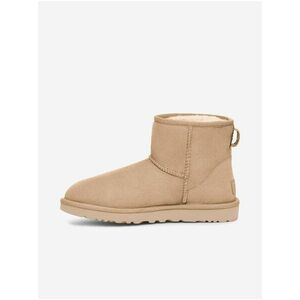 Béžové dámske semišové snehule UGG Classic Mini II vyobraziť