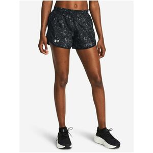 Čierne dámske vzorované kraťasy Under Armour UA Fly By 3'' Printed Shorts-BLK vyobraziť