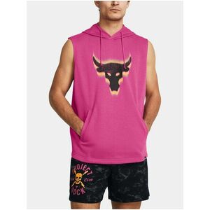 Ružová pánska mikina bez rukávov Under Armour Project Rock Fleece Payoff Sleeveless vyobraziť