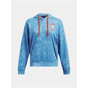 Modrá dámska vzorovaná mikina Under Armour Project Rock Terry Underground Hoodie vyobraziť