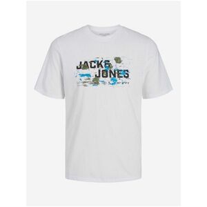 Biele pánske tričko Jack & Jones Outdoor vyobraziť