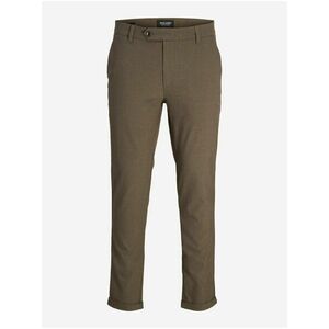 Tmavo hnedé pánske chino nohavice Jack & Jones Marco vyobraziť