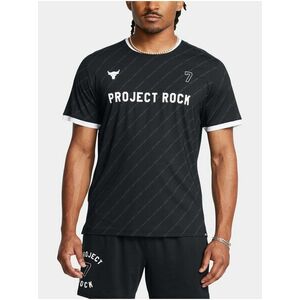 Čierne pánske tričko Under Armour Project Rock Rugby Shirt vyobraziť