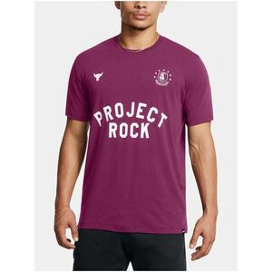 Fialové pánske tričko Under Armour UA Project Rock Badge Of Honor vyobraziť