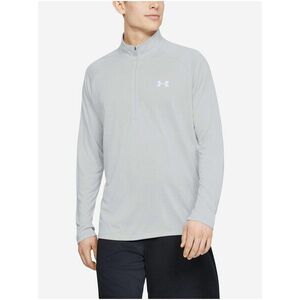 Svetlosivé športové tričko Under Armour UA Tech 2.0 1/2 Zip vyobraziť