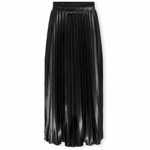 Sukňa Only Lyon Pleated Shine Skirt - Black vyobraziť