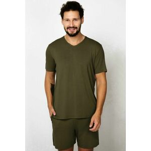 Pánske pyžamo Italian Fashion Dallas - krátke Khaki M vyobraziť