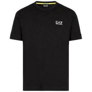 Tričká a polokošele Ea7 Emporio Armani Logo Series Logo Stripe T-Shirt - Black vyobraziť