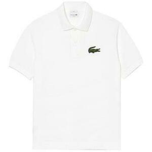 Tričká a polokošele Lacoste Loose Fit Large Logo Polo Shirt White vyobraziť