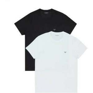 Tričká a polokošele Emporio Armani Lounge 2 Pack Crew T-Shirts White/Black vyobraziť