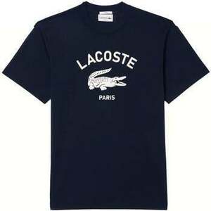 Tričká a polokošele Lacoste Signature Print Cotton T-Shirt Midnight Blue vyobraziť