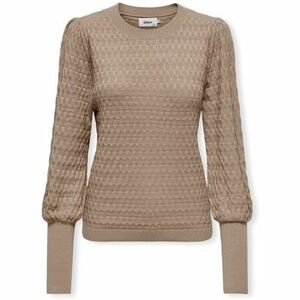 Svetre Only Noos Faye Life Knit - Silver Mink vyobraziť