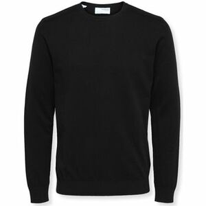 Svetre Selected Noos Berg Crew Knit - Black vyobraziť