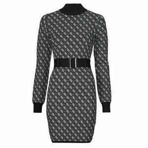 Krátke šaty Guess LISE 4G LS BELTED DRESS SWTR vyobraziť