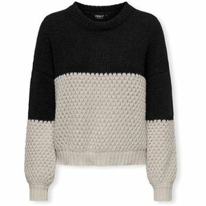 Svetre Only Rose Life Knit - Black/Pumice vyobraziť