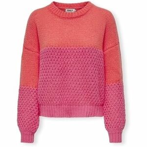 Svetre Only Rose Life Knit - Spice Coral/Camelia Rose vyobraziť