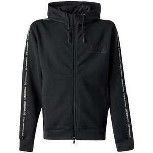 Mikiny Ea7 Emporio Armani Logo Series Stretch Viscose Zip Hoodie Black vyobraziť